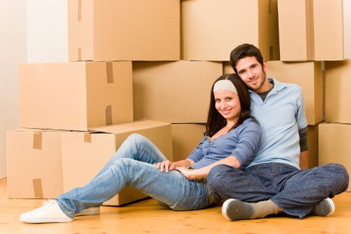 Thehyde removals van ready for a nearby home or business move